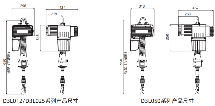 D3環(huán)鏈智能提升機尺寸圖